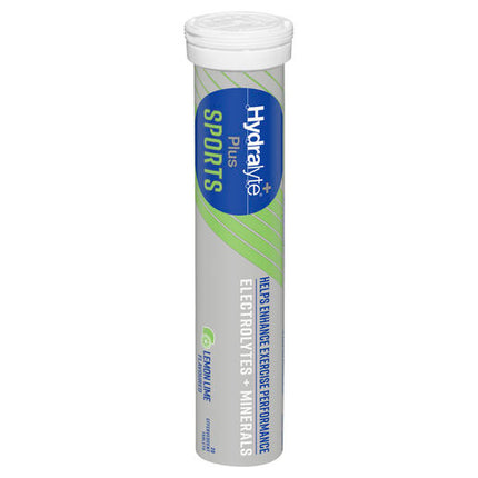 Hydralyte Plus Sports Lemon Lime Flavoured 20 Effervescent Tablets