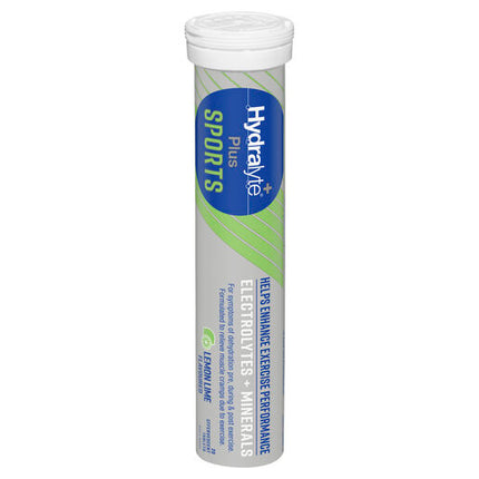 Hydralyte Plus Sports Lemon Lime Flavoured 20 Effervescent Tablets