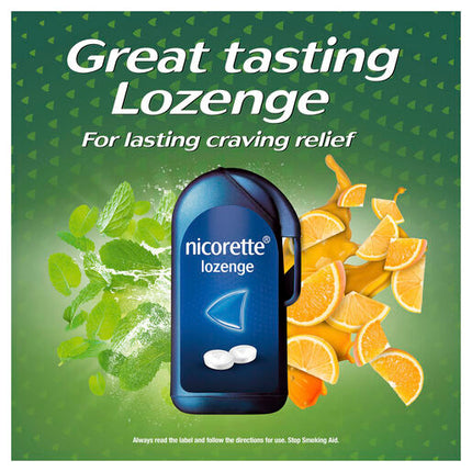 Nicorette Quit Smoking Regular Strength Nicotine Lozenge Fruitdrops 8 x 20 Pack