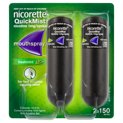 Nicorette QuickMist Mouth Spray Freshmint 2 Pack