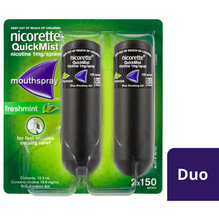 Nicorette QuickMist Mouth Spray Freshmint 2 Pack