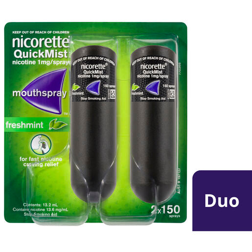 Nicorette QuickMist Mouth Spray Freshmint 2 Pack