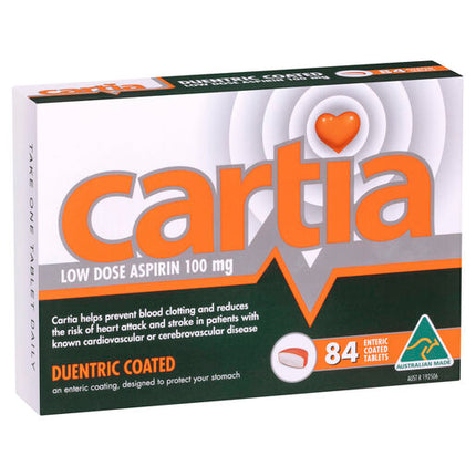 Cartia 100mg 84 Tablets