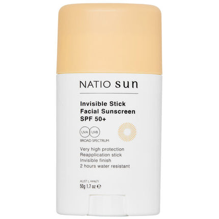 Natio Invisible Stick Facial Sunscreen SPF 50+ 50g