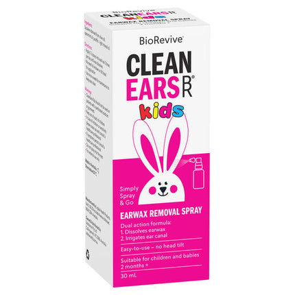 BioRevive Clean Ears Kids Earwax Removal Spray 30ml