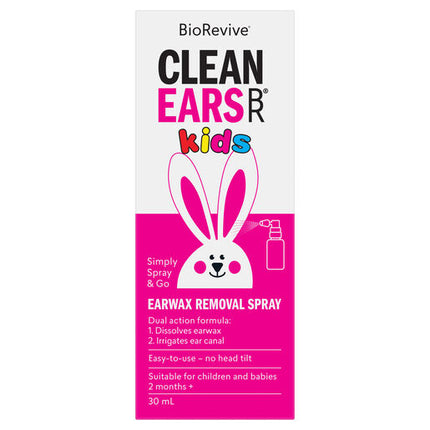 BioRevive Clean Ears Kids Earwax Removal Spray 30ml