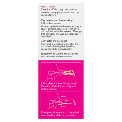 BioRevive Clean Ears Kids Earwax Removal Spray 30ml