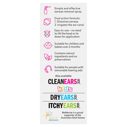 BioRevive CleanEars Earwax Removal Spray 30ml