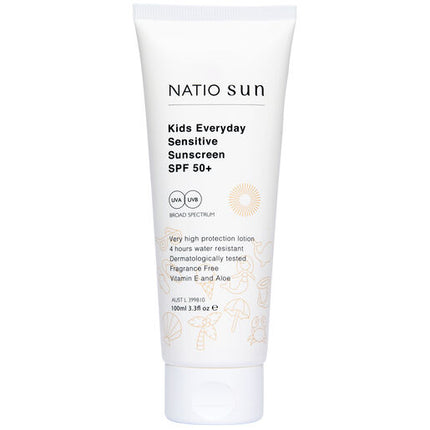 Natio Kids Everyday Sensitive Sunscreen SPF 50+ Tube 100ml