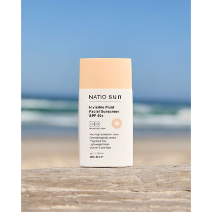 Natio Invisible Face Fluid Sunscreen SPF 50+ 60ml