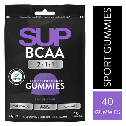SUP Supplements BCAA Peach Flavoured Gummies 40s