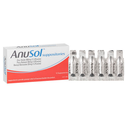 Anusol Suppositories 12 pack