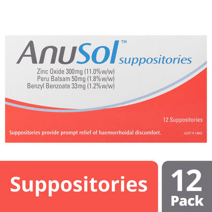Anusol Suppositories 12 pack