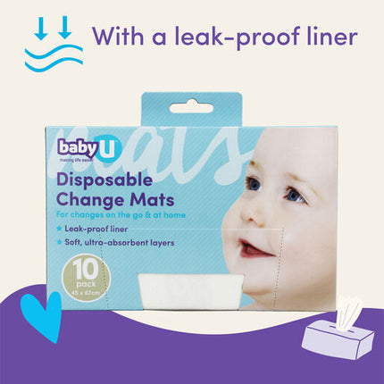 Baby U Change Mats 10 Pack