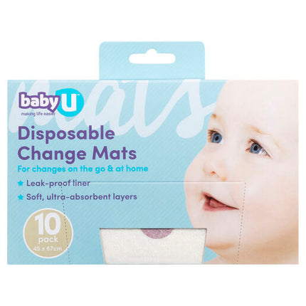 Baby U Change Mats 10 Pack