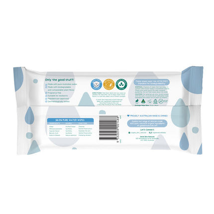 Gaia Baby 99.5% Pure Water Biodegradable Wipes 70PK