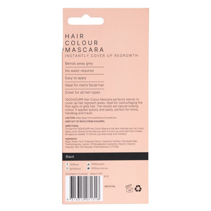 1000 Hour Hair Colour Mascara Black 12g