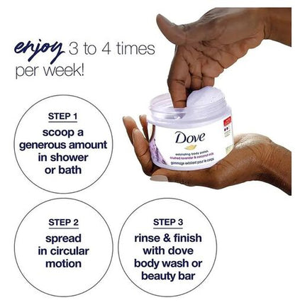 Dove Crushed Lavender and Coconut Milk Exfoliating Body Polish 298g