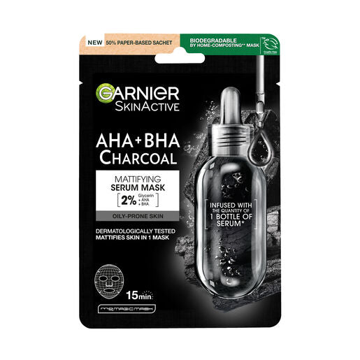 Garnier Skin Active AHA + BHA Charcoal Serum Mask