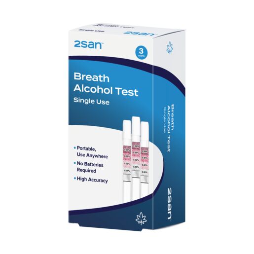 2San Single Use Breathalyzer - Alcohol Test 3 Pack