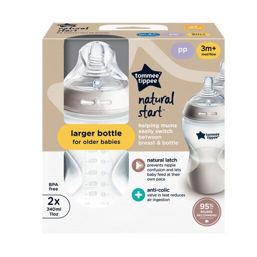 Tommee Tippee Natural Start PP Bottle 340ML 2PK