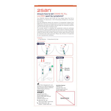 2San COVID-19/Influenza/RSV Pen Test (2 pack)