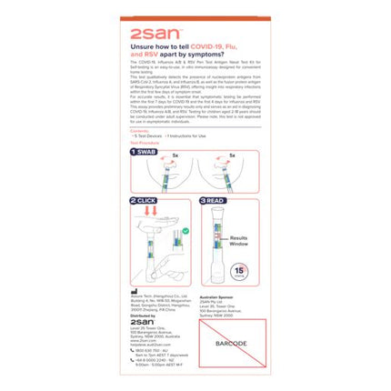 2San COVID-19/Influenza/RSV Pen Test (5 pack)