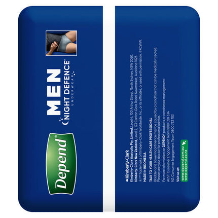 Depend Men Real Fit Underwear Night Defence Large 8 Pack