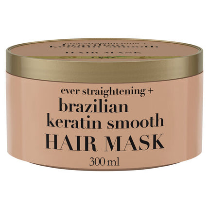 Ogx ever straightening Brazilian Keratin Smooth Moisturising Hair Mask with Keratin Protein for Dry & Frizzy Hair 300ml