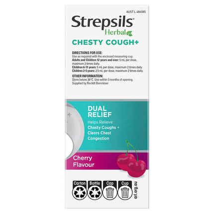 Strepsils Herbal Chesty Cough+ Liquid 200ml