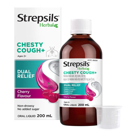 Strepsils Herbal Chesty Cough+ Liquid 200ml