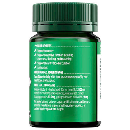 Nature's Own Ginkgo Biloba 60 Tablets