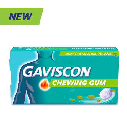 Gaviscon Chewing Gum Heartburn and Indigestion relief Cool Mint Flavour 10 Pack