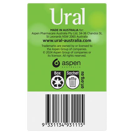 Ural Effervescent Powder Cranberry 28 Sachets