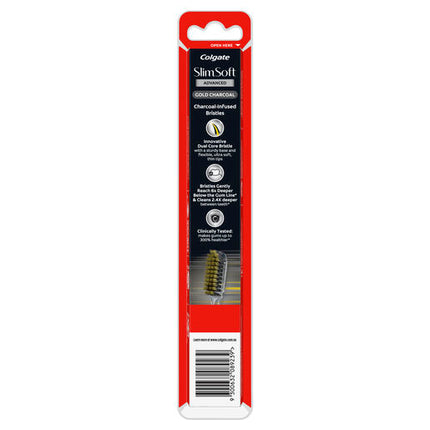 Colgate Slim Soft Advanced Charcoal Toothbrush Ultra Soft