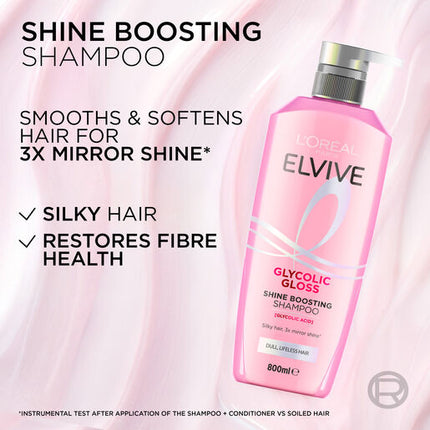 L'Oreal Elvive Glycolic Gloss Boosting Shampoo 800ml