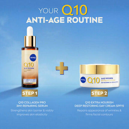 Nivea Q10 Anti-Wrinkle Collagen Pro 3in1 Repairing Serum 30mL