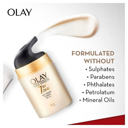 Olay Total Effects Face Cream Moisturiser Normal SPF15+ 50g