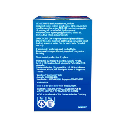 Vicks VapoShower Max Decongestant Shower Tablets 4 Pack