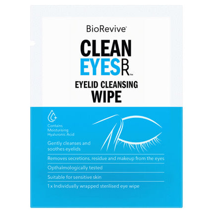BioRevive CleanEyes Eyelid Cleansing Wipes 30 Pack
