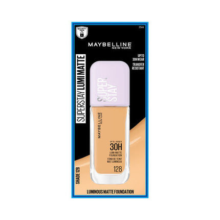 Maybelline Superstay Lumi Matte Foundation 128 30H Luminous Longwear Base