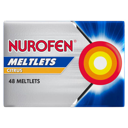 Nurofen Meltlets Citrus 200mg Ibuprofen 48 Pack