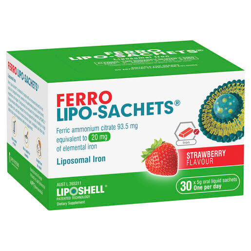 Lipo-Sachets Ferro Strawberry 5g 30 Sachets