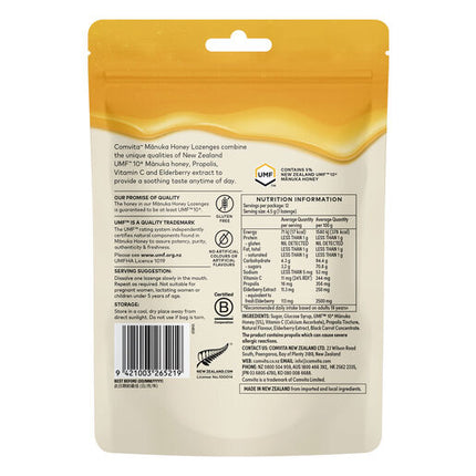 Comvita Soothing Manuka Honey Lozenges - Elderberry 12s
