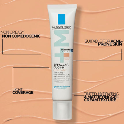 La Roche-Posay Effaclar Duo+M Unifiant Anti-imperfection Triple Corrective Tinted Care Medium 40ml
