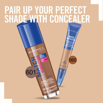 Rimmel Match Perfection Foundation 601 Soft Chocolate