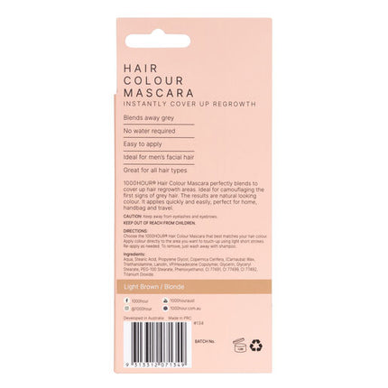 1000 Hour Hair Colour Mascara Light Brown/Blonde 12G