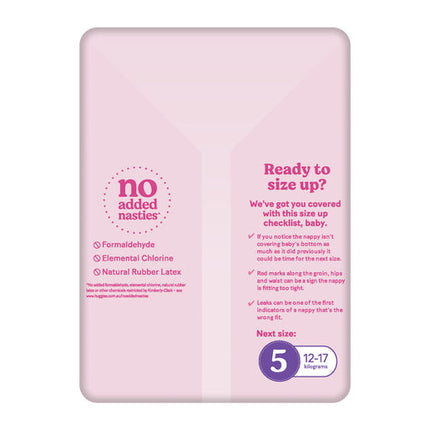 Huggies Ultra Dry Nappy Pants Girls Size 4 Toddler (9-14kg) 29 Pack