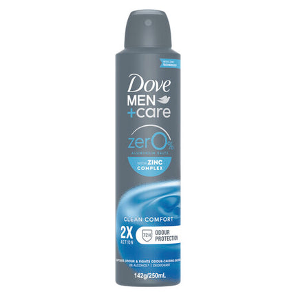 Dove Men Deodorant Aerosol Clean Comfort Zero Aluminium 250ml