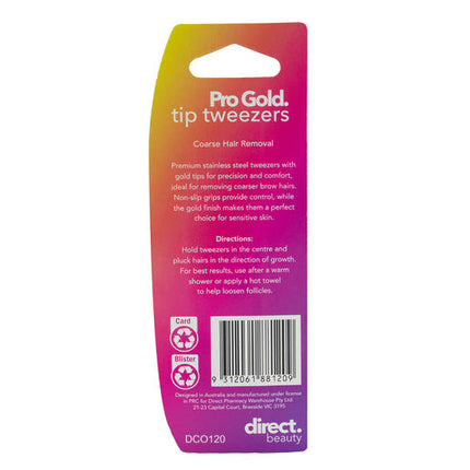 Direct Beauty Pro Gold Tip Tweezers